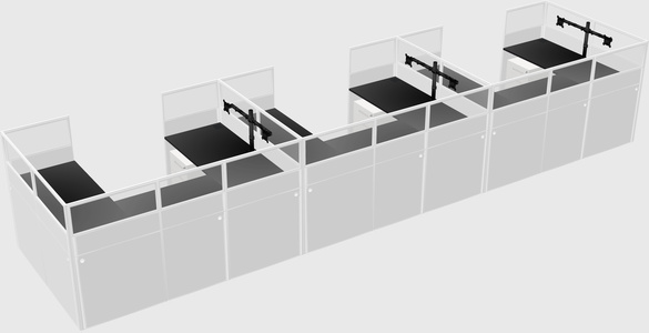 U-shaped cubicle