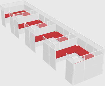 U-shaped cubicle