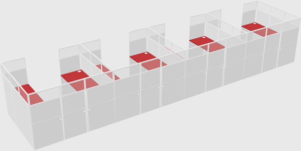 U-shaped cubicle