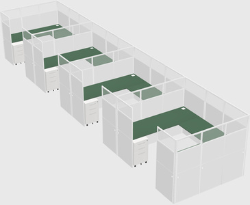 U-shaped cubicle