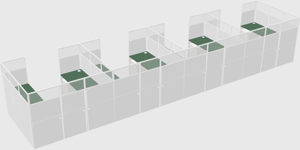 U-shaped cubicle