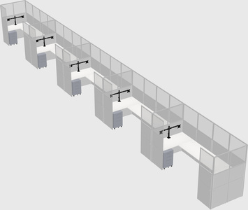 U-shaped cubicle