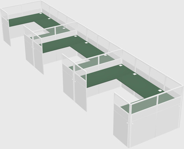 U-shaped cubicle