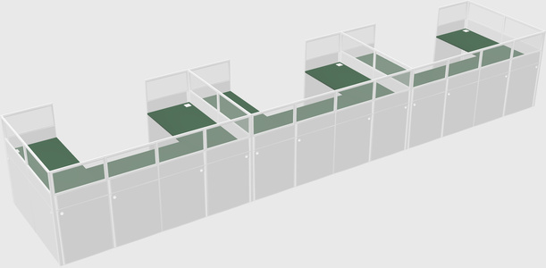 U-shaped cubicle