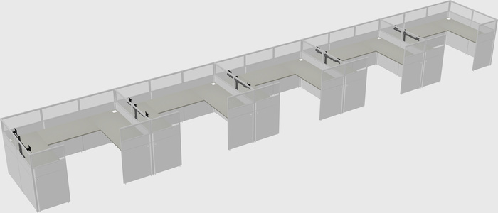 U-shaped cubicle
