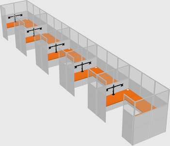 U-shaped cubicle