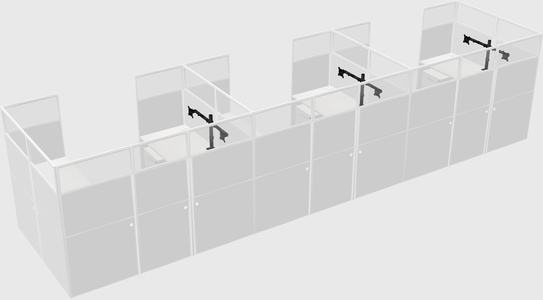 U-shaped cubicle