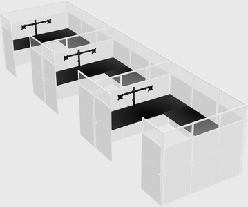 U-shaped cubicle