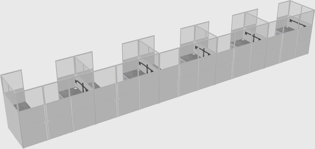 U-shaped cubicle