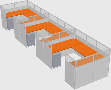 U-shaped cubicle