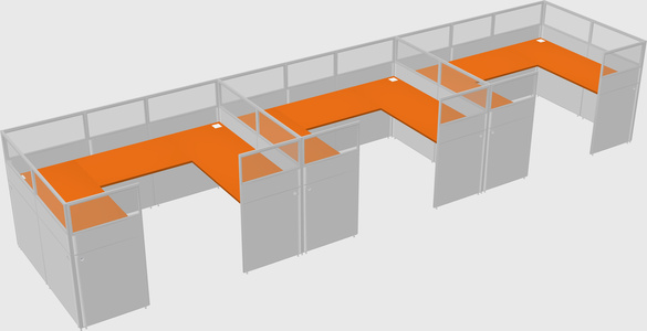 U-shaped cubicle