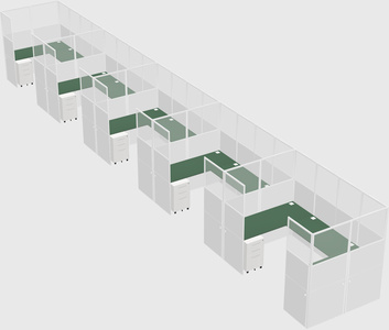 U-shaped cubicle
