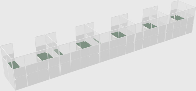 U-shaped cubicle