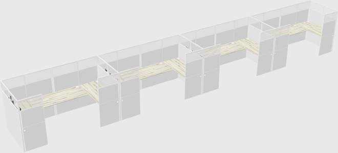 U-shaped cubicle