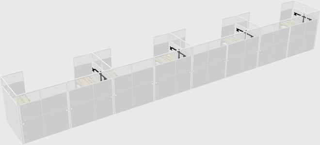 U-shaped cubicle