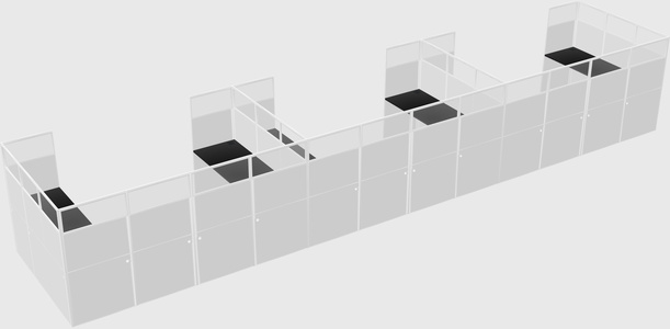 U-shaped cubicle