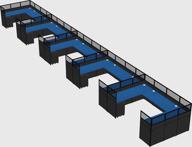 U-shaped cubicle