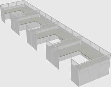 U-shaped cubicle