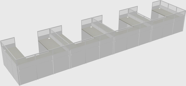 U-shaped cubicle