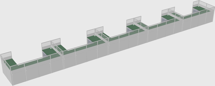U-shaped cubicle