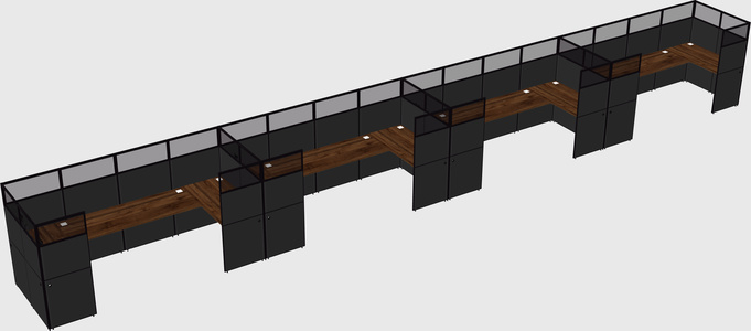 U-shaped cubicle