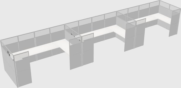 U-shaped cubicle