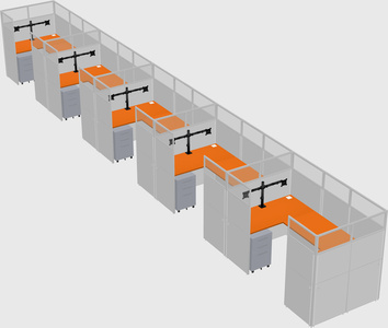 U-shaped cubicle