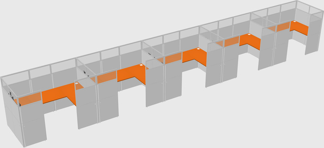 U-shaped cubicle