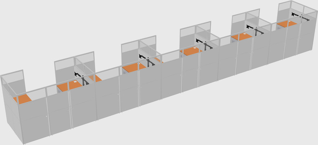 U-shaped cubicle