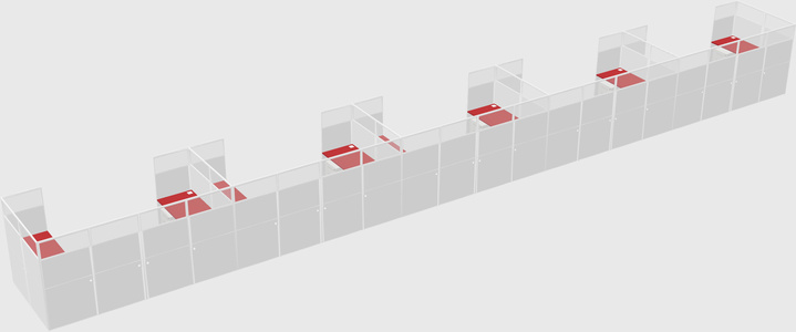 U-shaped cubicle