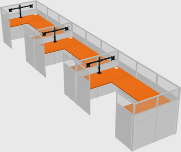 U-shaped cubicle