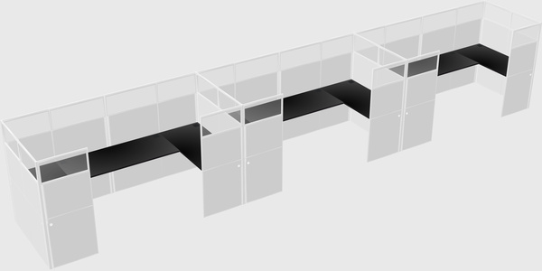 U-shaped cubicle