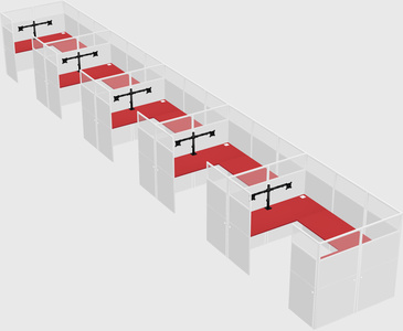 U-shaped cubicle