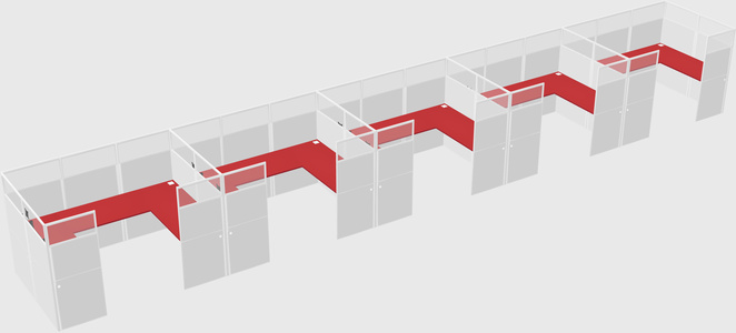 U-shaped cubicle