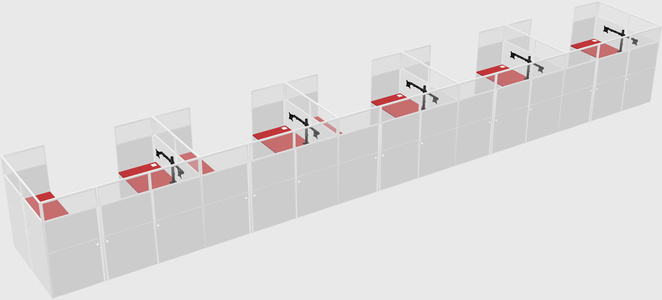 U-shaped cubicle
