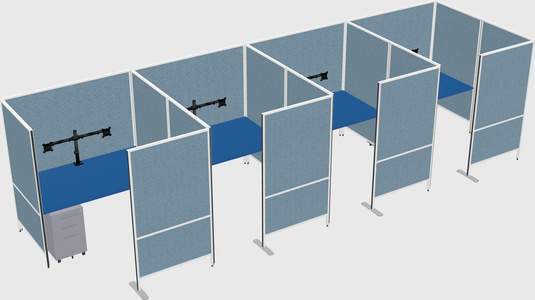 Flexible panel system with privacy