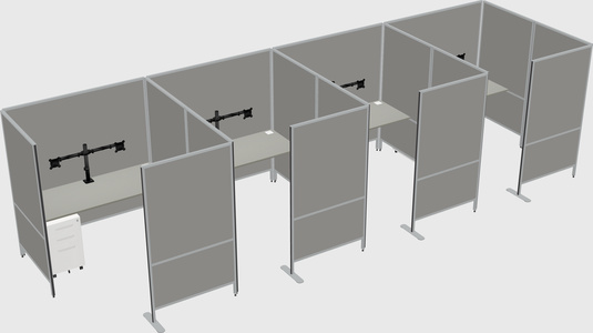 Flexible panel system with privacy