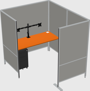 Flexible panel system with privacy