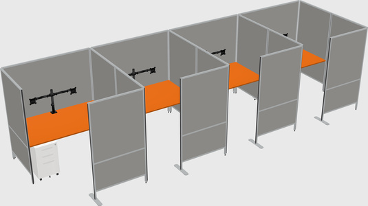 Flexible panel system with privacy