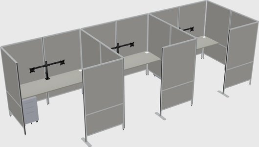 Flexible panel system with privacy