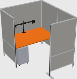 Flexible panel system with privacy