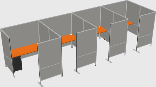 Flexible panel system with privacy