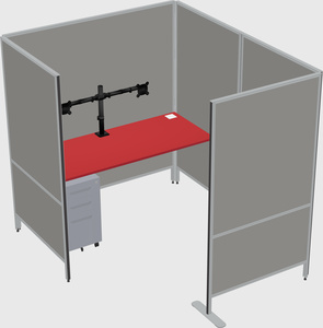 Flexible panel system with privacy