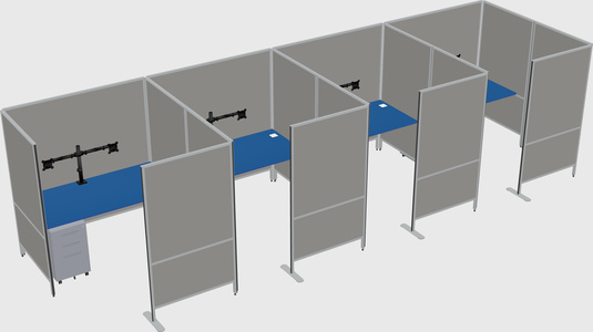 Flexible panel system with privacy