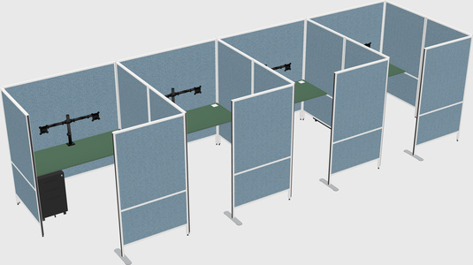 Flexible panel system with privacy