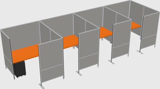 Flexible panel system with privacy