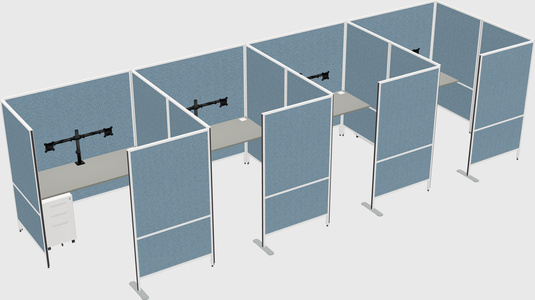 Flexible panel system with privacy
