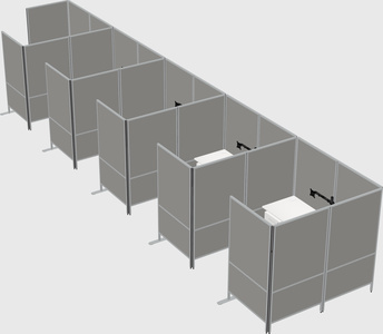 Flexible panel system with privacy