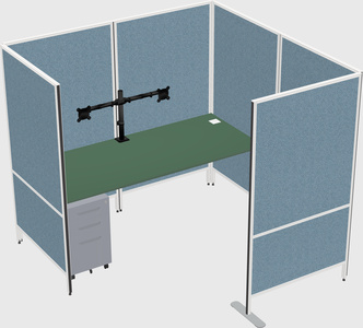 Flexible panel system with privacy