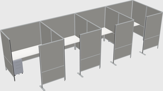 Flexible panel system with privacy